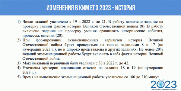 ЕГЭ 2025 изменения - история