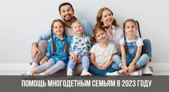 Помощь многодетным семьям в 2023 году