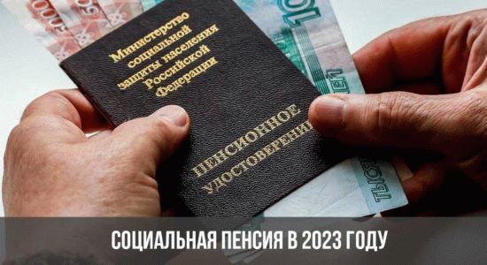 Социальная пенсия в 2023 году