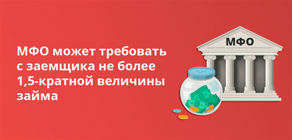 МФО может требовать с заемщика не более 1,5-кратной величины займа