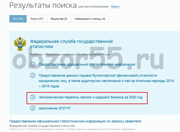 Экономическая перепись малого и среднего бизнеса за 2020