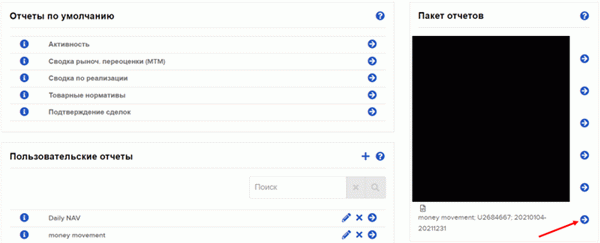 Подача отчета о движении денежных средств