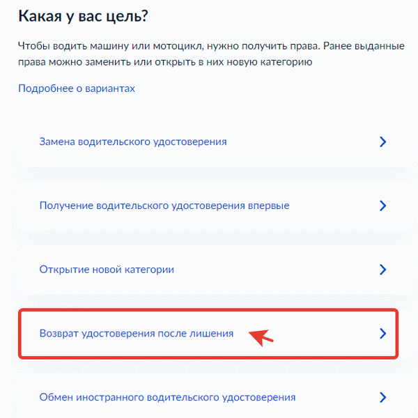 Как вернуть (восстановить) водительские права после лишения в ГИБДД через Госуслуги. Возврат (восстановление) водительского удостоверения на Госуслугах