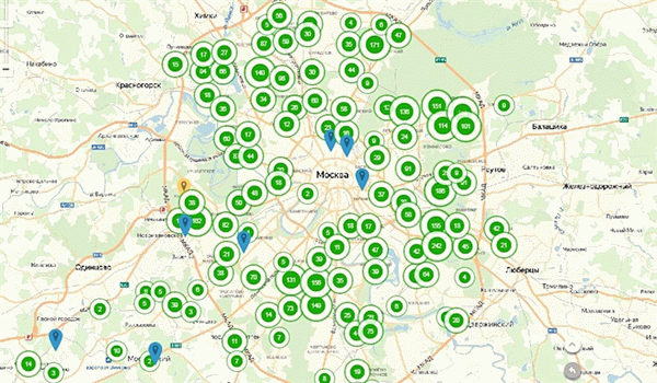 Карта сносимых домов и стартовых площадок